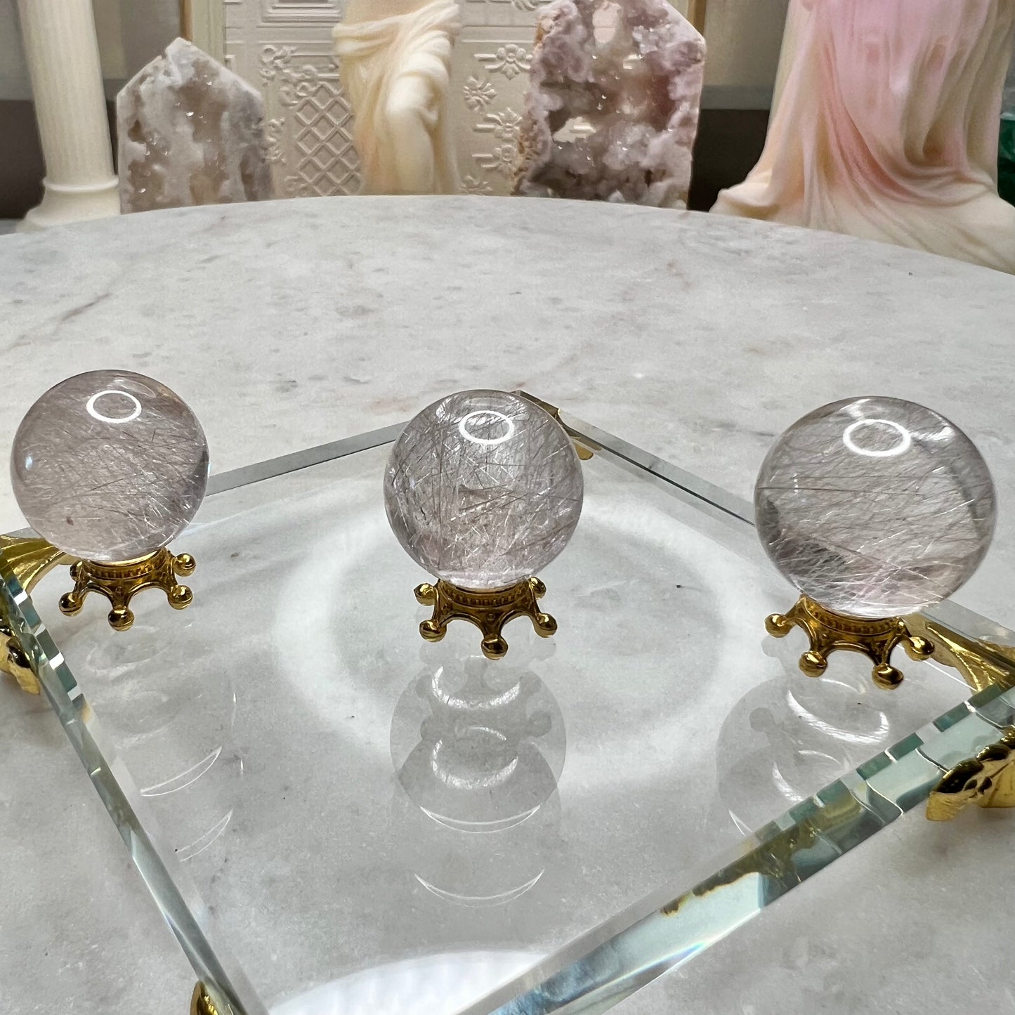 Rutile Quartz Spheres