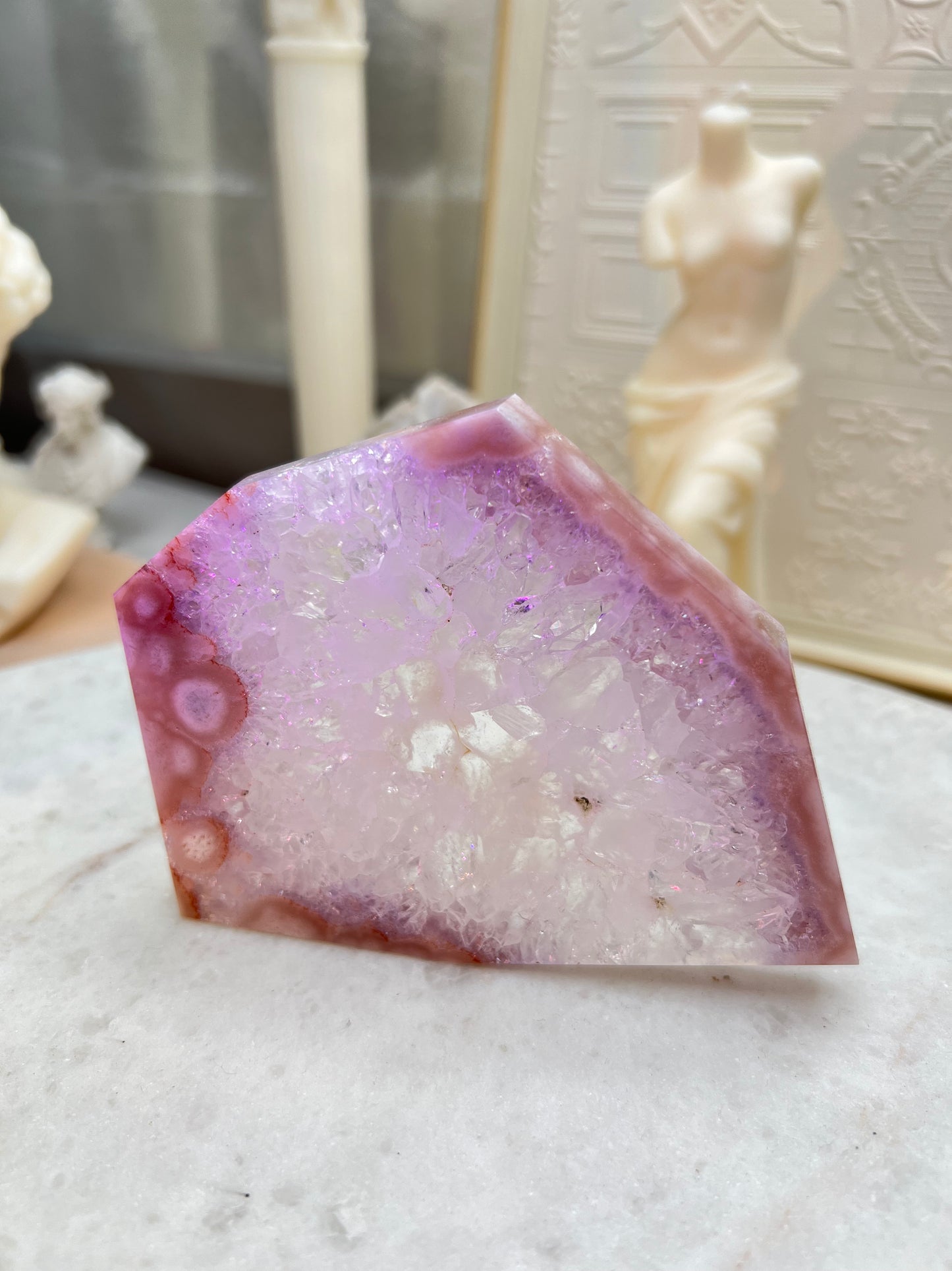 Pink Amethyst & Flower Agate Slabs