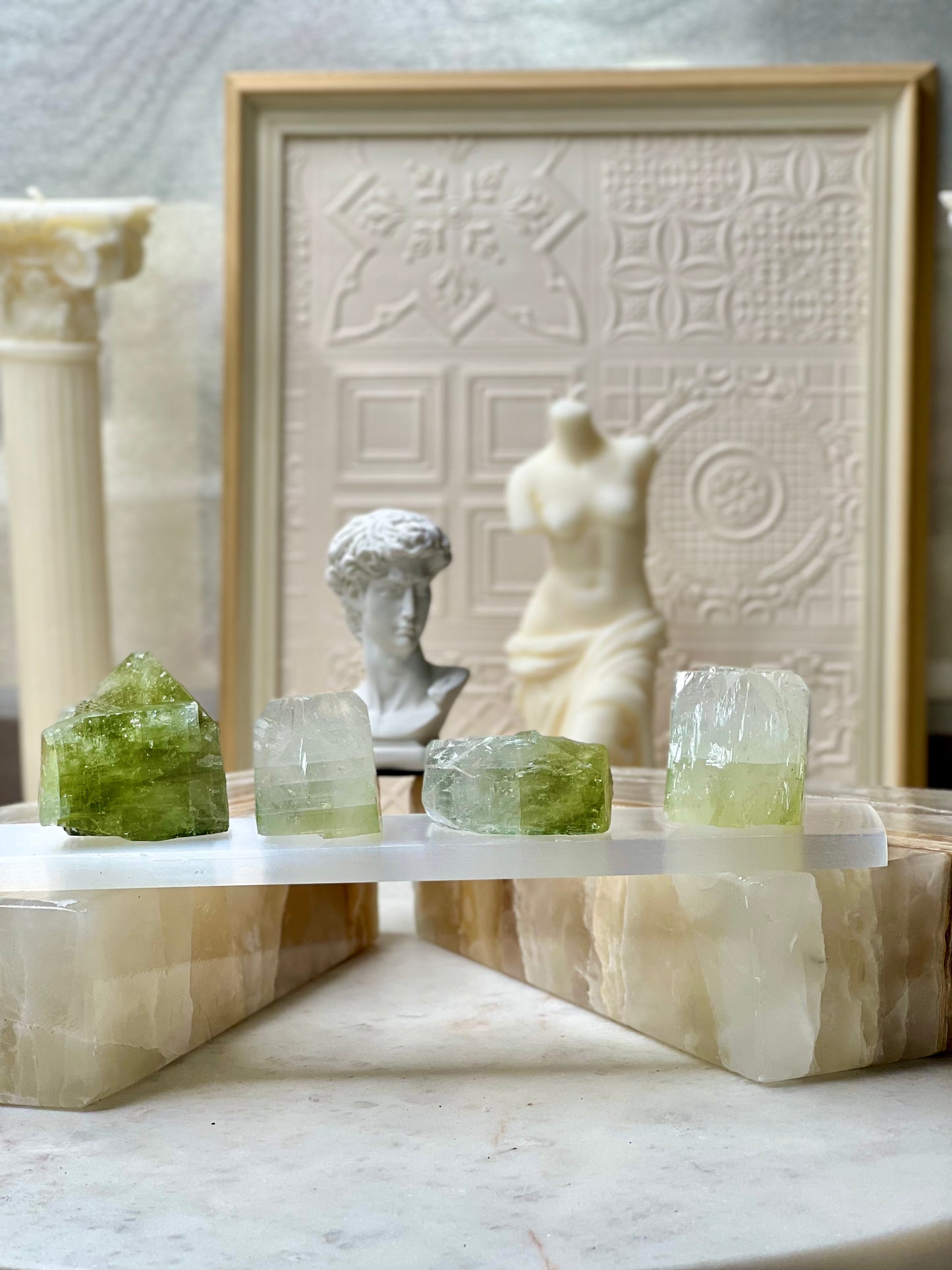 Green Apophyllite Cubes