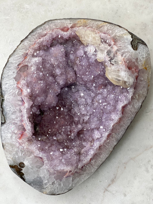 Uruguayan Amethyst w/ Calcite Geode