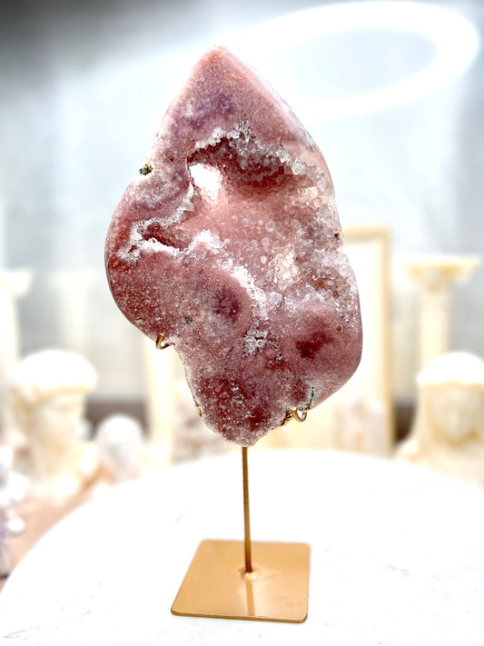 Druzy Pink Amethyst Slab
