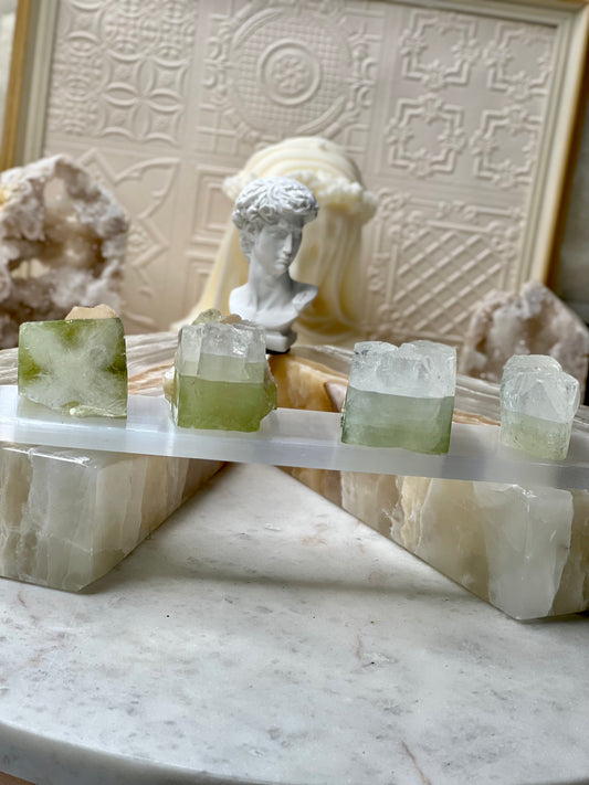 Green Apophyllite Cubes