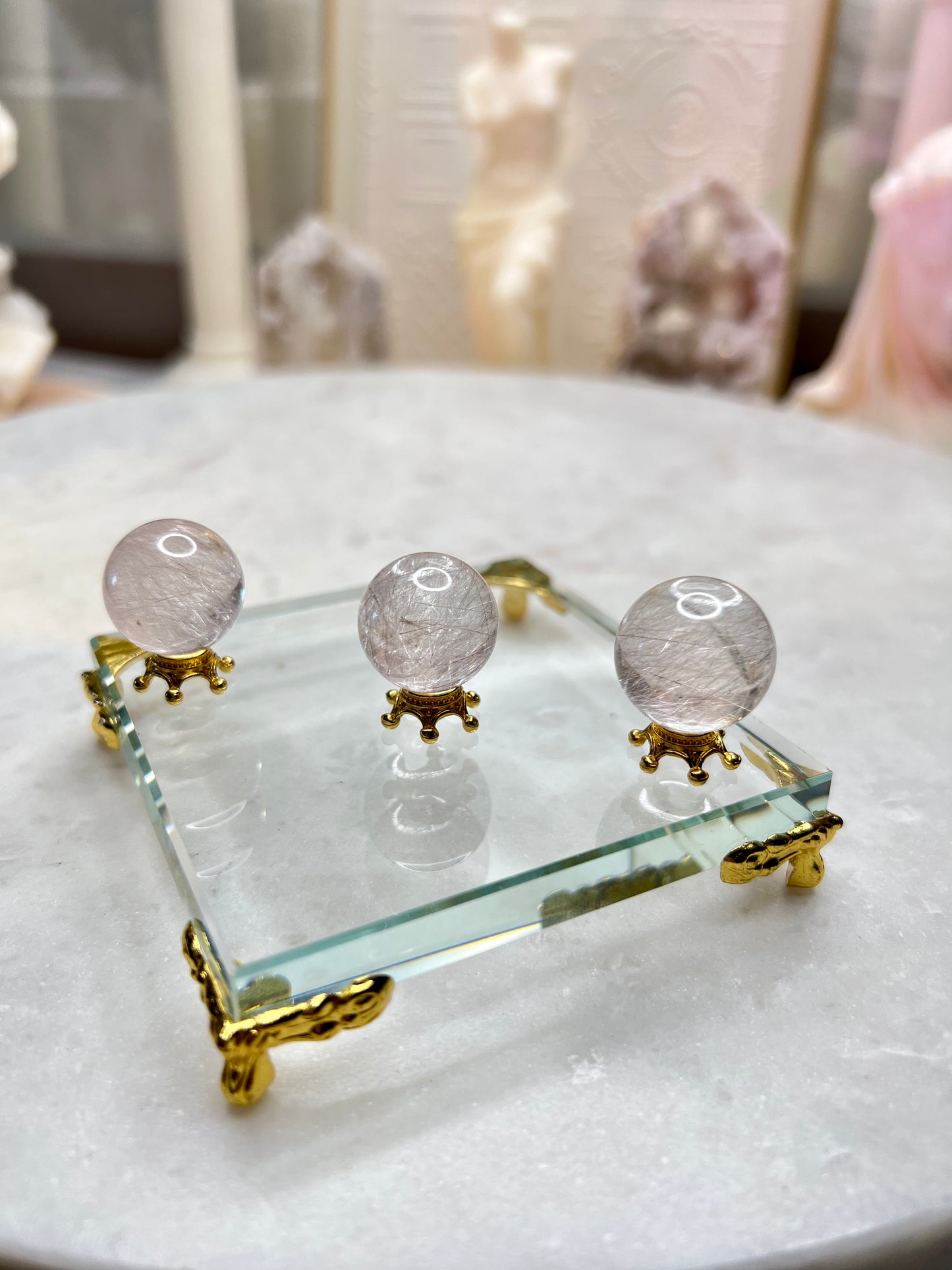 Rutile Quartz Spheres