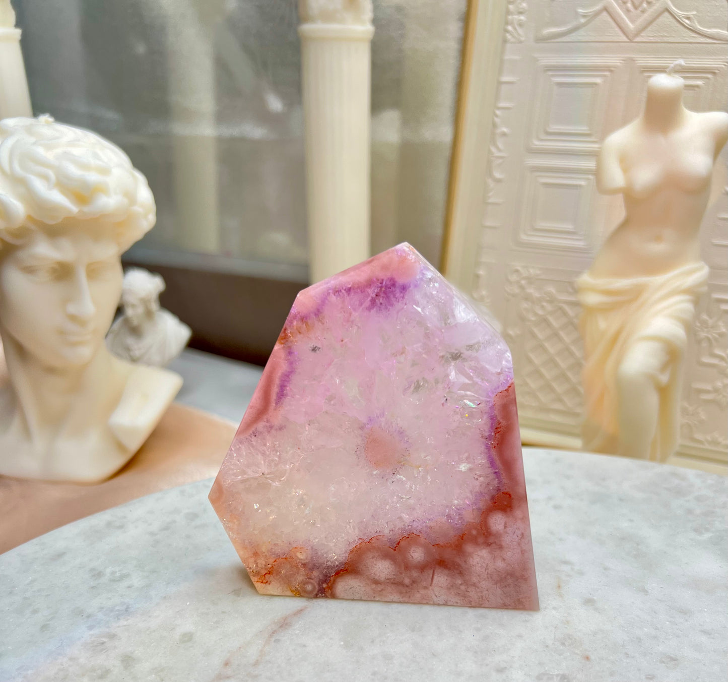 Pink Amethyst & Flower Agate Slabs