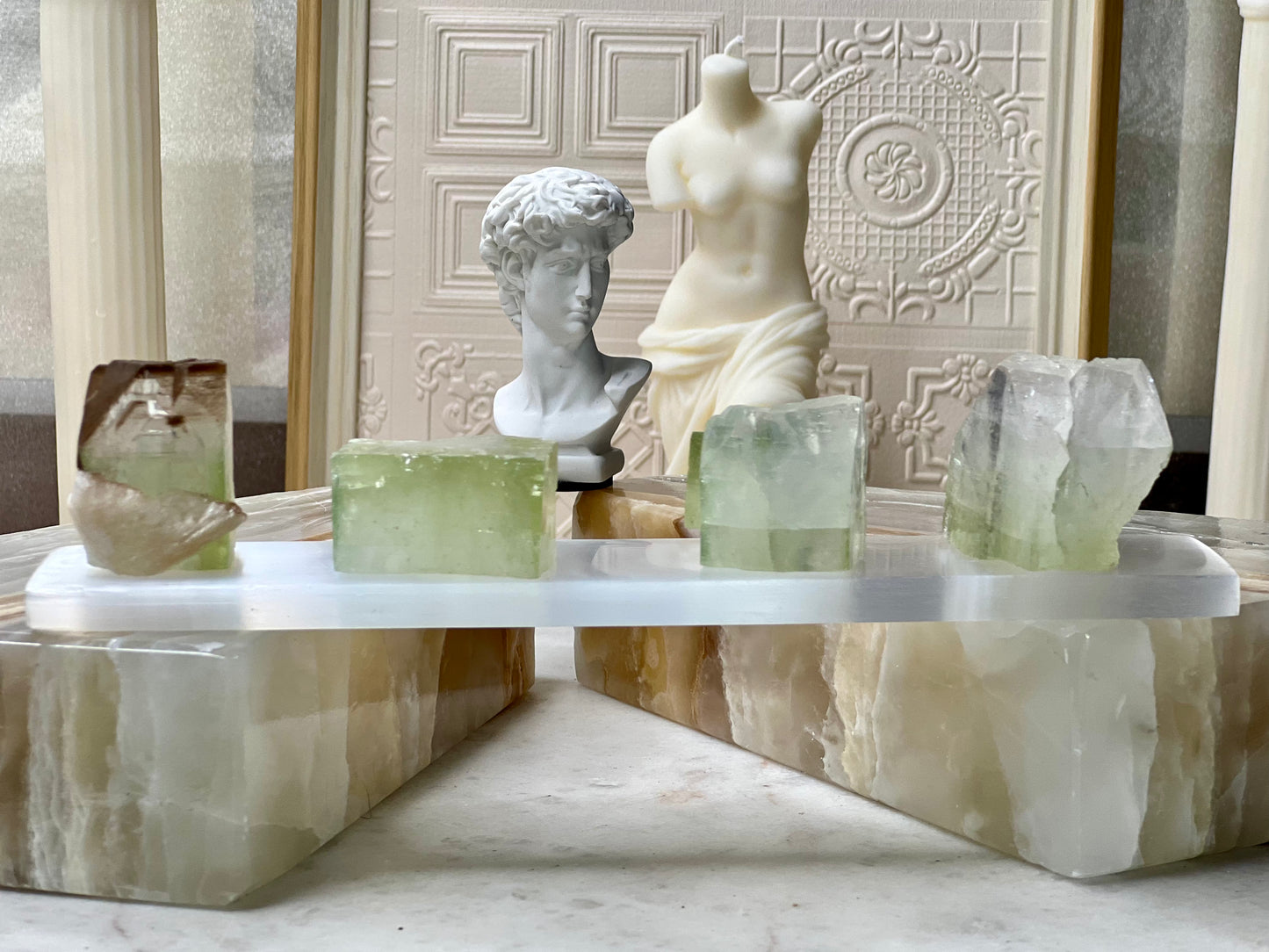 Green Apophyllite Cubes