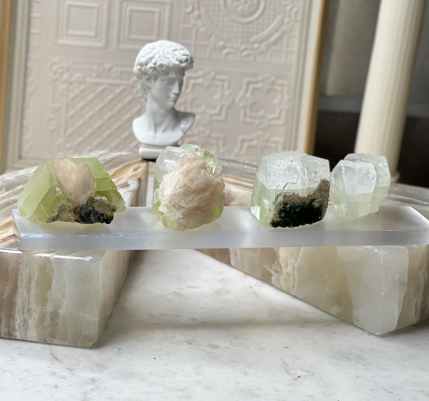 Green Apophyllite Cubes